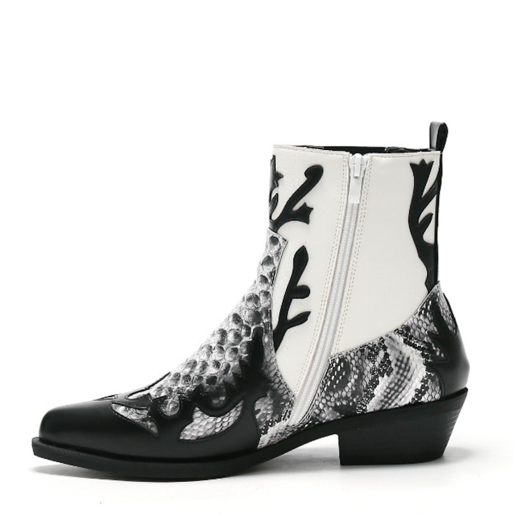 Smile Favorites Cowboylaarzen Zwart Kort Snake