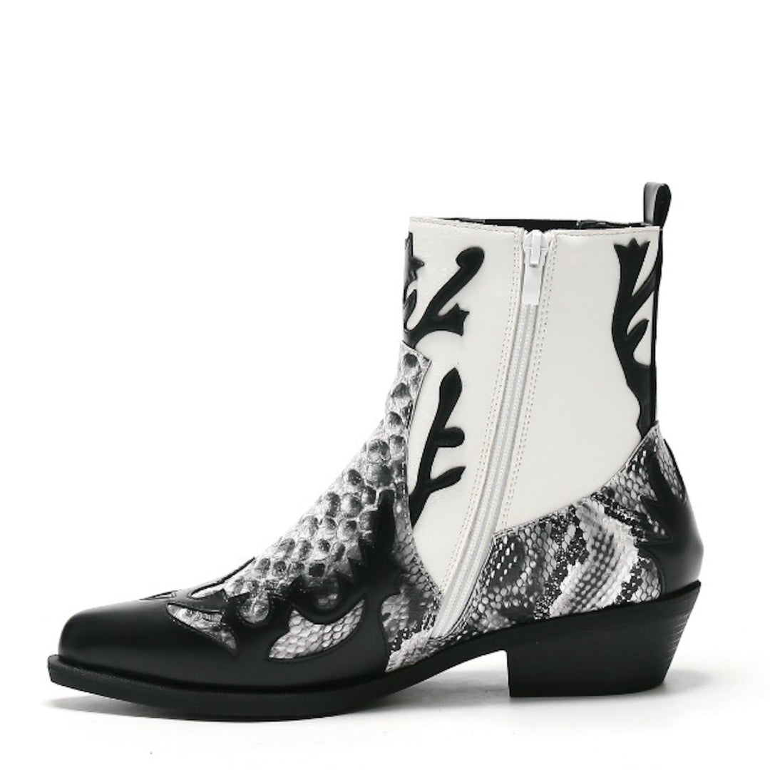 Smile Favorites Cowboylaarzen Zwart Kort Snake