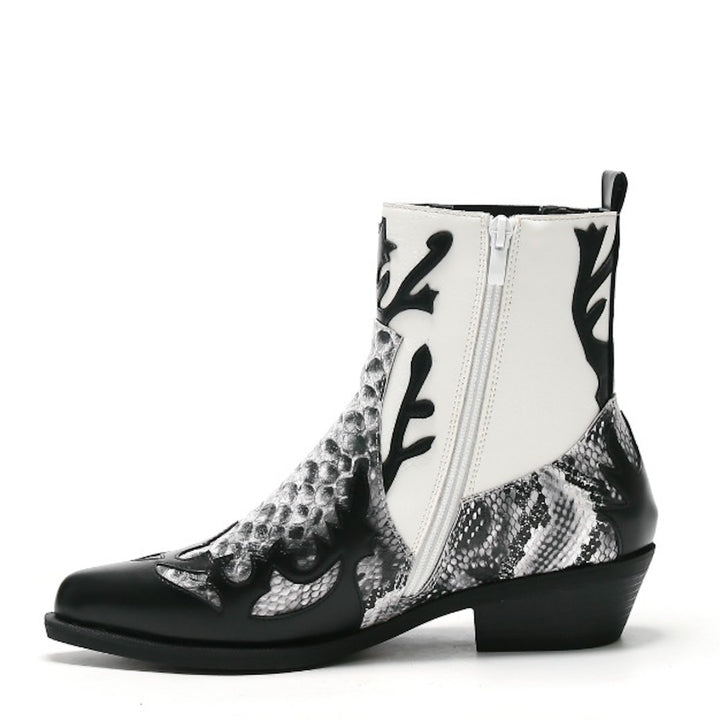 Smile Favorites Cowboylaarzen Zwart Kort Snake