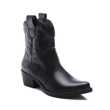 Smile Favorites Cowboylaarzen Zwart kort