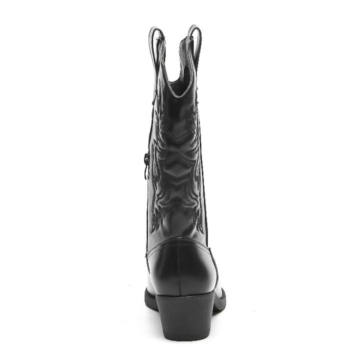 Smile Favorites Cowboylaarzen Zwart PU Stiksels