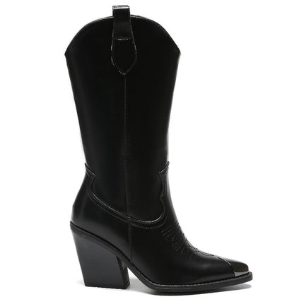 Smile Favorites Cowboylaarzen Zwart Stalen neus