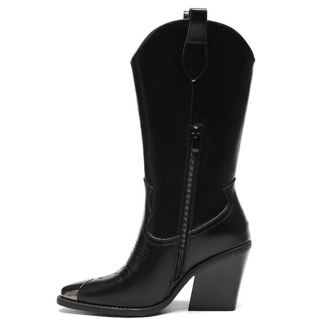 Smile Favorites Cowboylaarzen Zwart Stalen neus