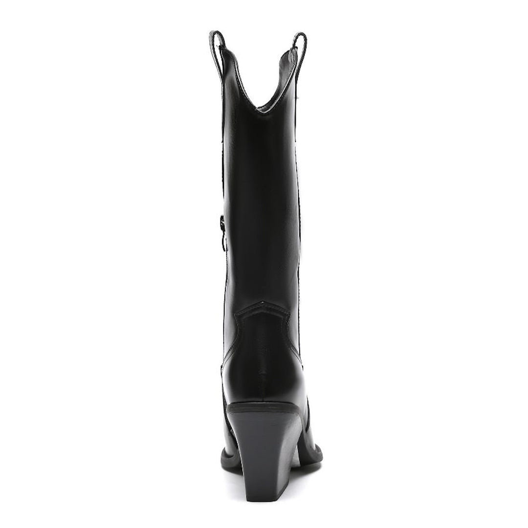 Smile Favorites Cowboylaarzen Zwart Stalen neus
