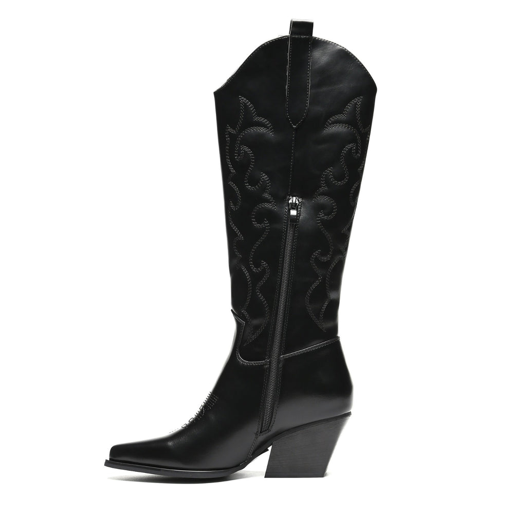 Smile Favorites Cowboylaarzen Zwart Stiksels Hoog