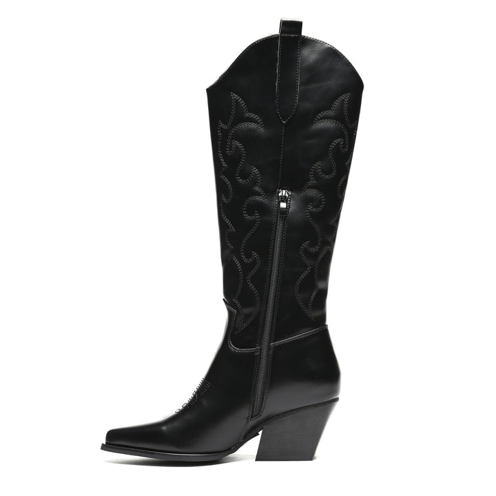 Smile Favorites Cowboylaarzen Zwart Stiksels Hoog