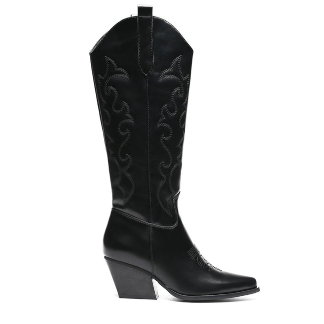 Smile Favorites Cowboylaarzen Zwart Stiksels Hoog