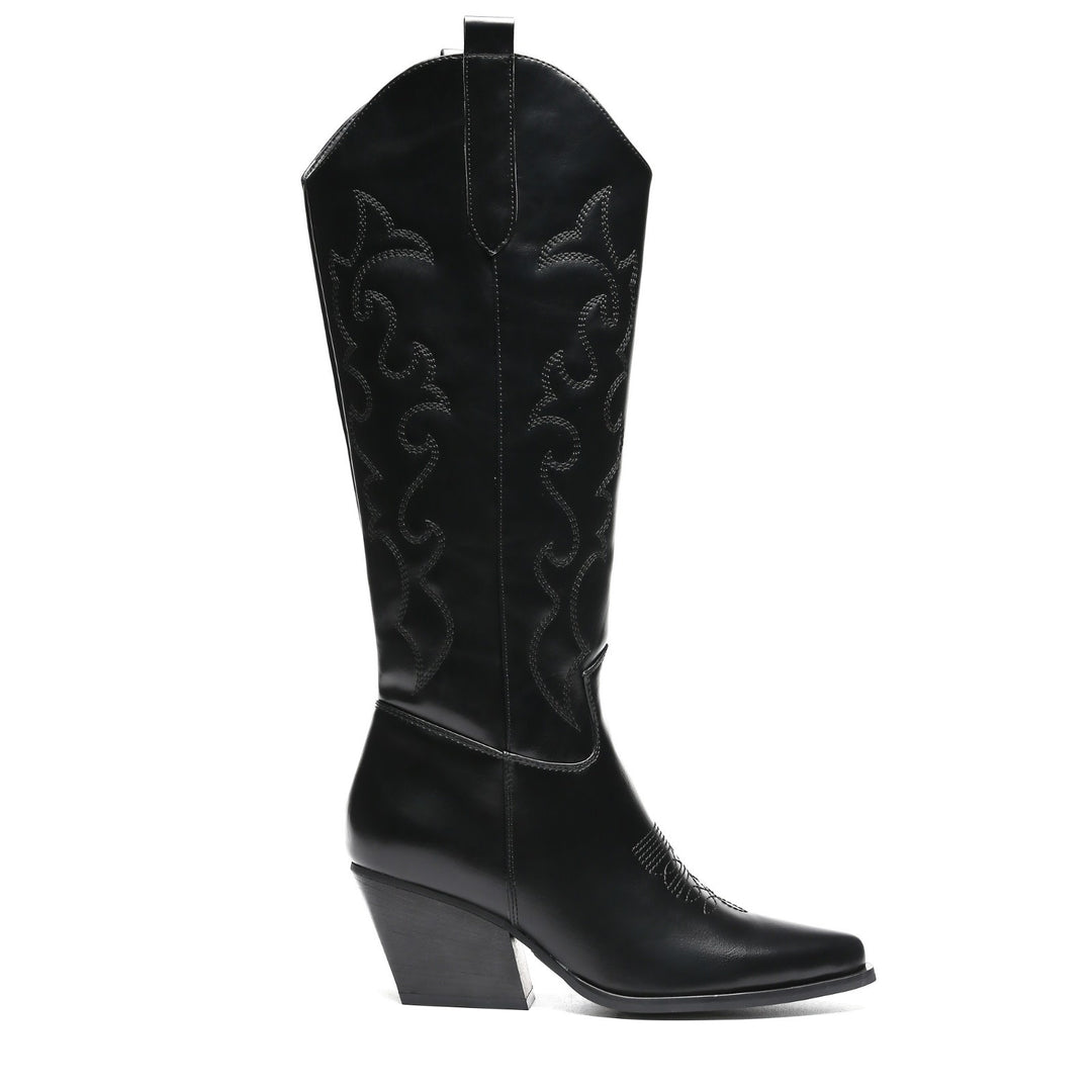 Smile Favorites Cowboylaarzen Zwart Stiksels Hoog
