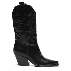 Smile Favorites Cowboylaarzen Zwart Stiksels