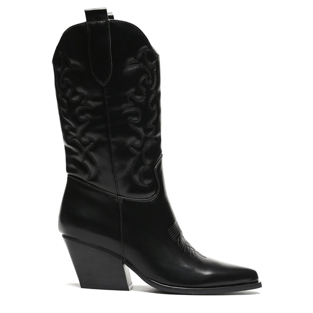 Smile Favorites Cowboylaarzen Zwart Stiksels