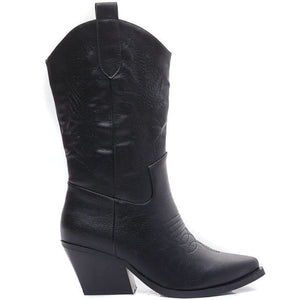 Smile Favorites Cowboylaarzen Zwart Stiksels