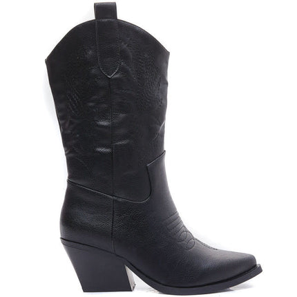 Smile Favorites Cowboylaarzen Zwart Stiksels