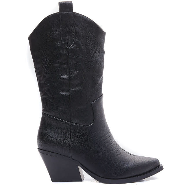 Smile Favorites Cowboylaarzen Zwart Stiksels