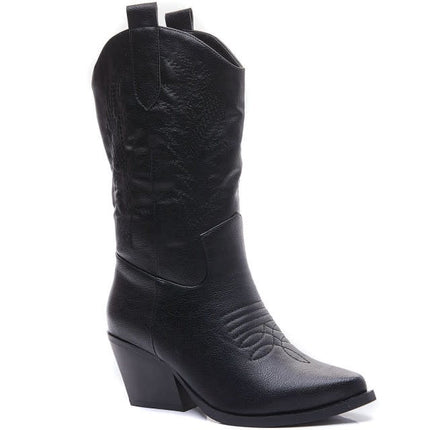 Smile Favorites Cowboylaarzen Zwart Stiksels