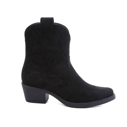 Smile Favorites Cowboylaarzen Zwart suède Kort