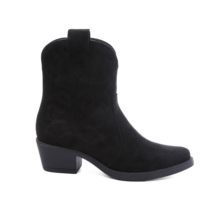 Smile Favorites Cowboylaarzen Zwart suède Kort