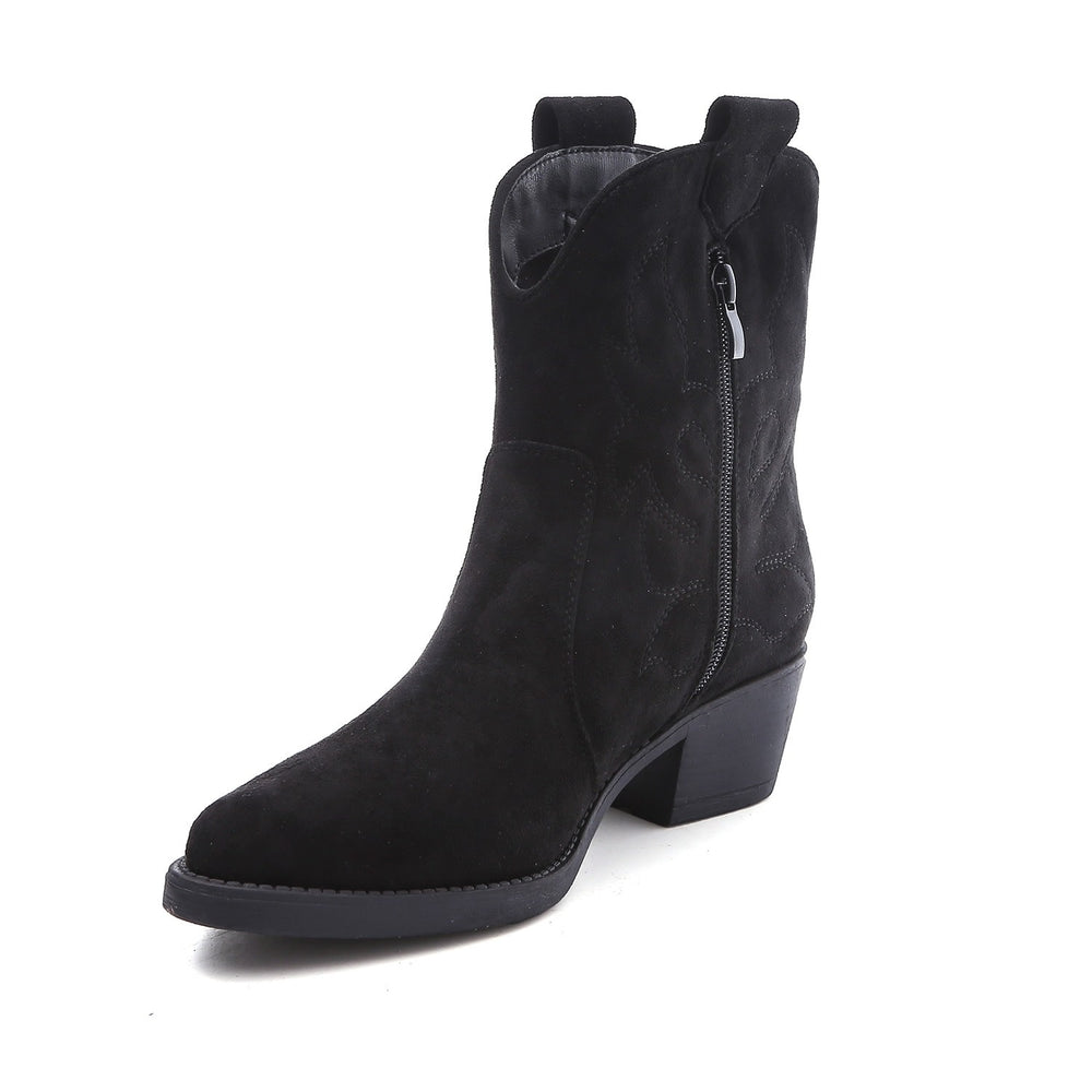 Smile Favorites Cowboylaarzen Zwart suède Kort