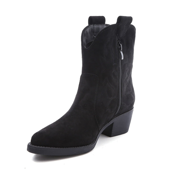 Smile Favorites Cowboylaarzen Zwart suède Kort