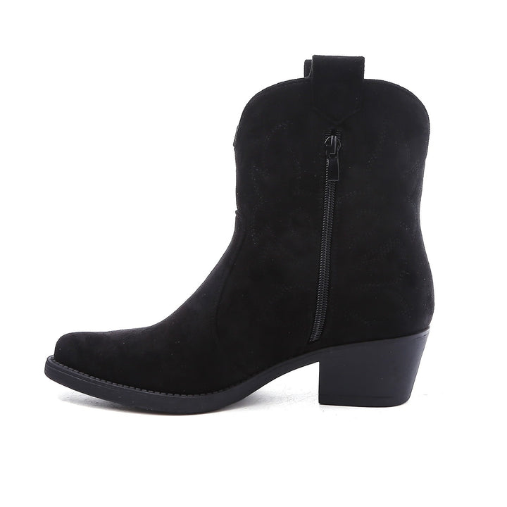 Smile Favorites Cowboylaarzen Zwart suède Kort