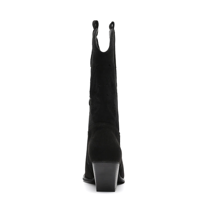 Smile Favorites Cowboylaarzen Zwart Suède Western