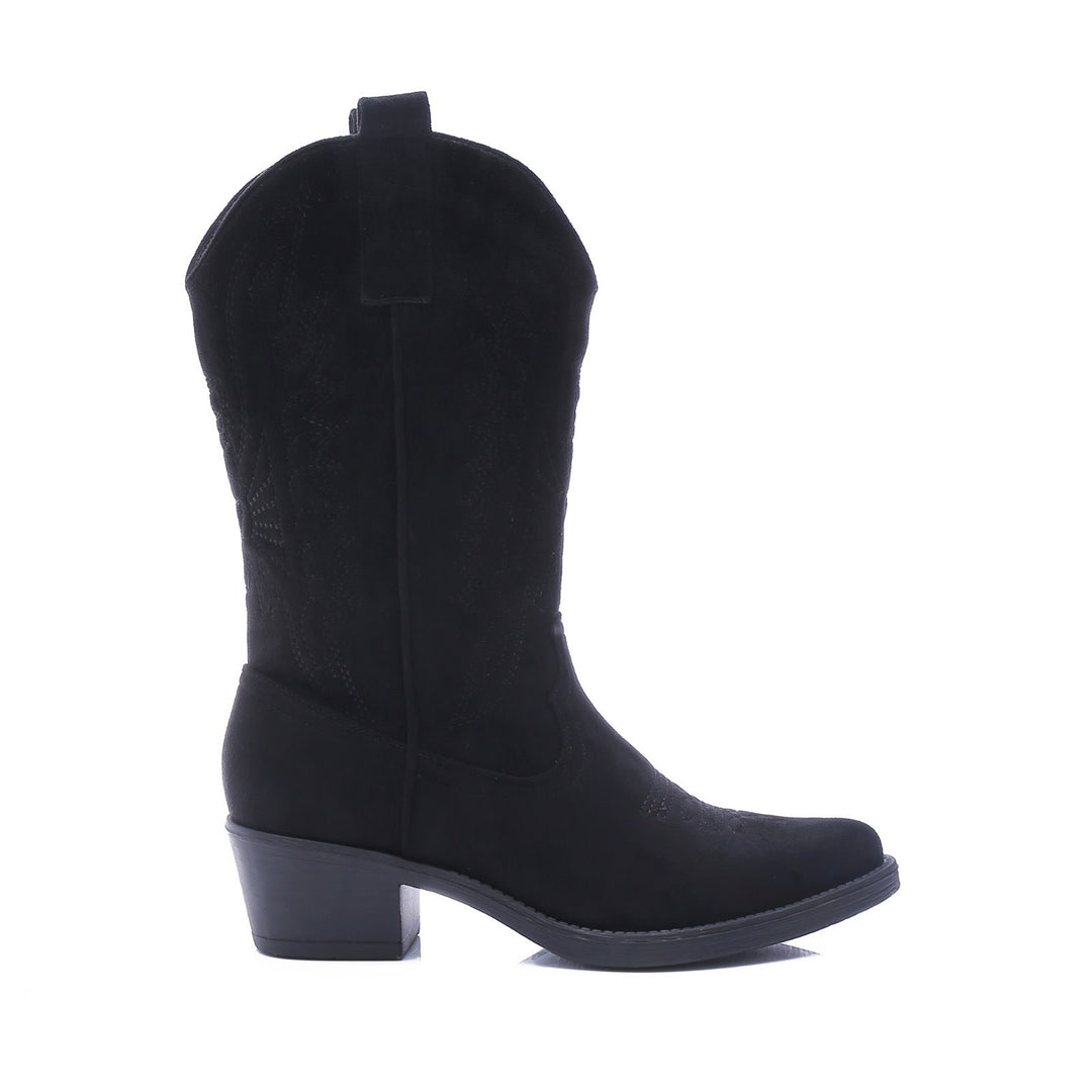 Smile Favorites Cowboylaarzen Zwart Suède