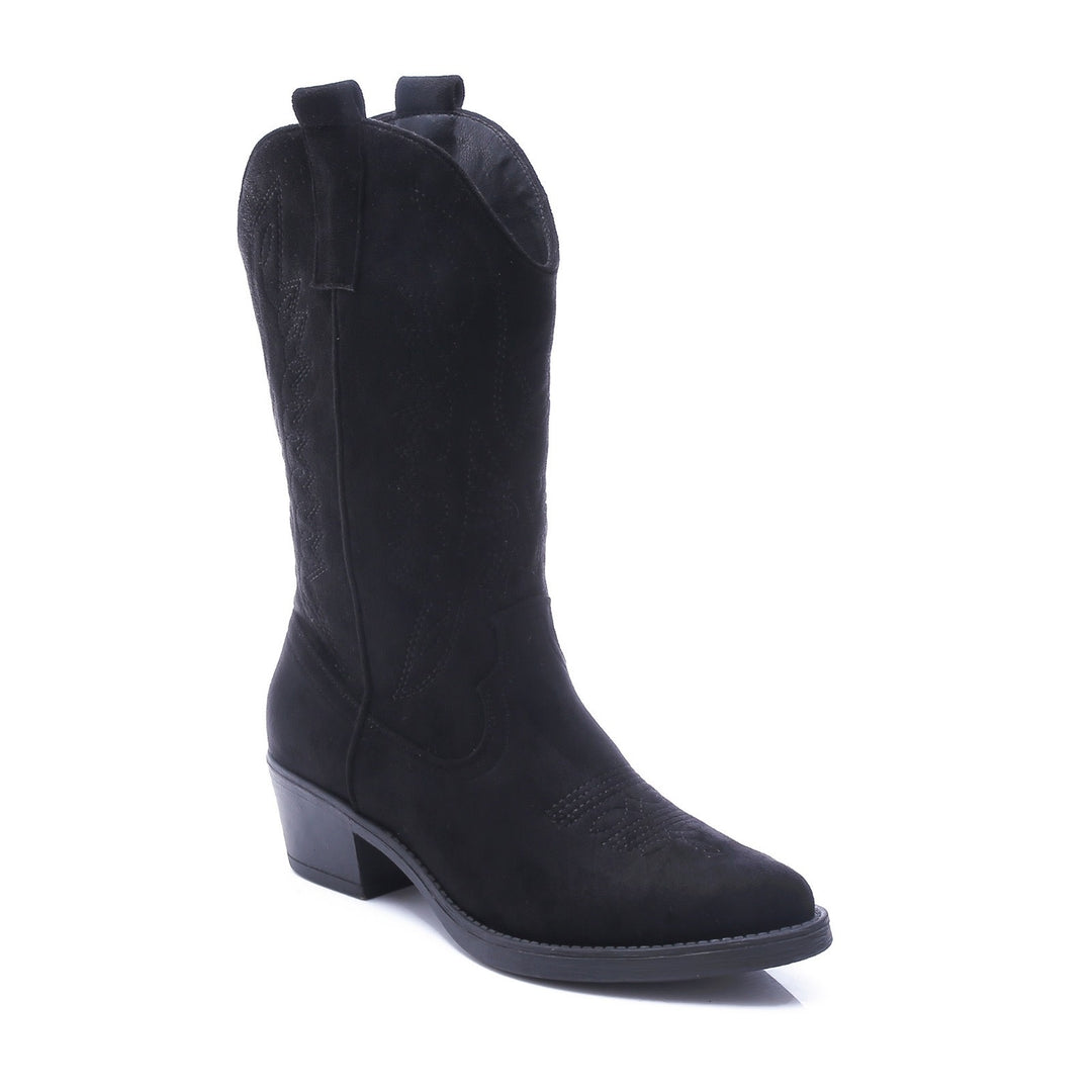 Smile Favorites Cowboylaarzen Zwart Suède