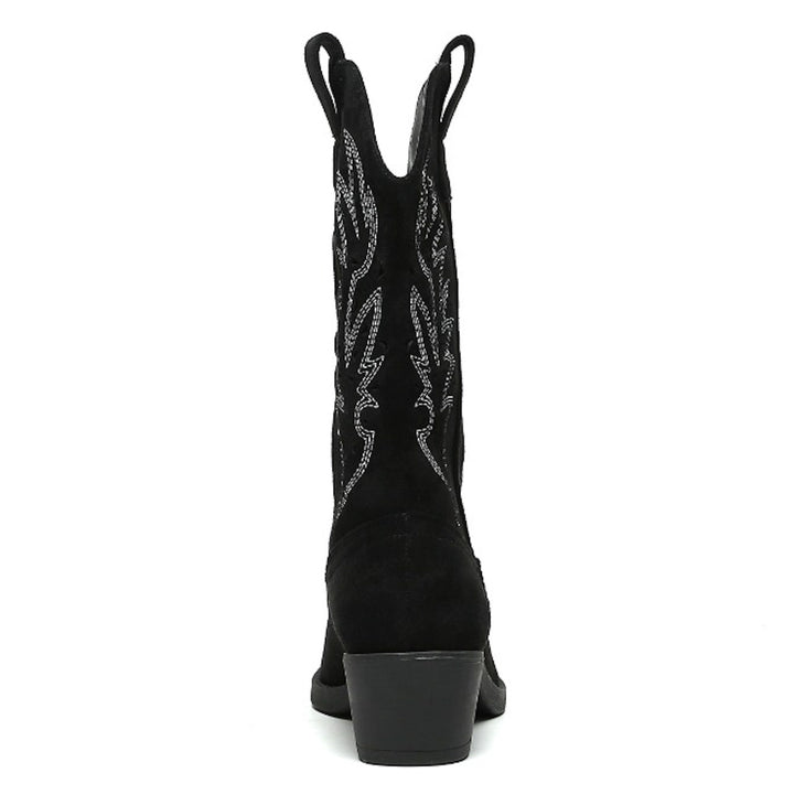 Smile Favorites Cowboylaarzen Zwart Suedine Western