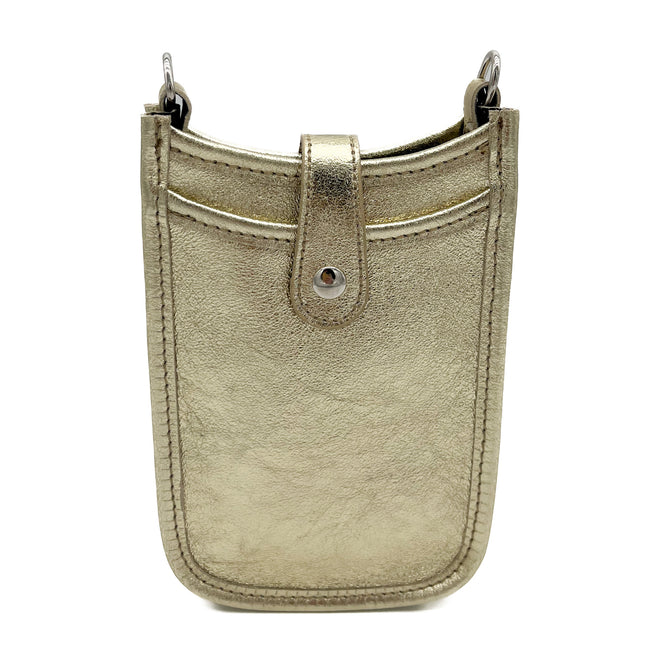 Smile Favorites Crossbody Telefoon Tasje Goud Metallic