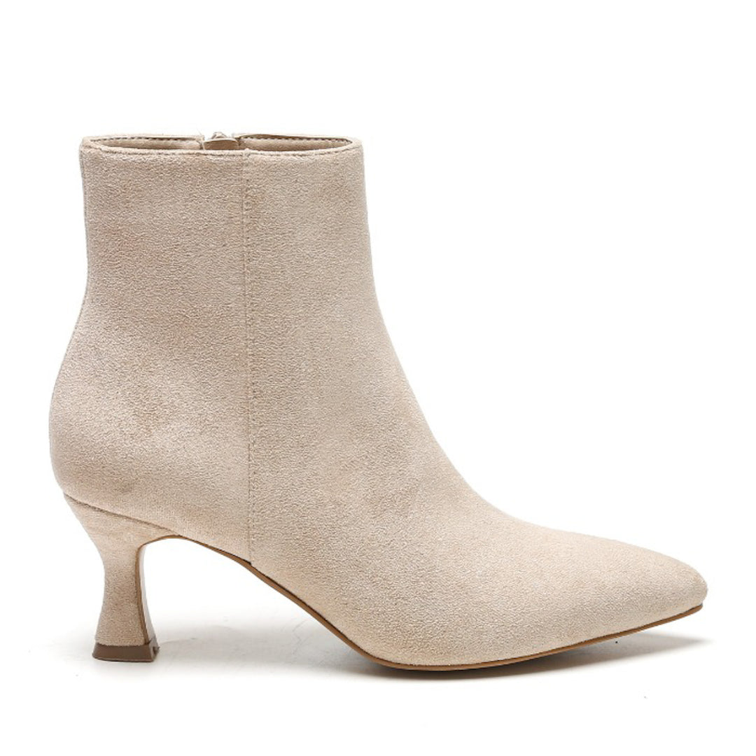Smile Favorites Enkellaarsjes Beige Suedine Basic