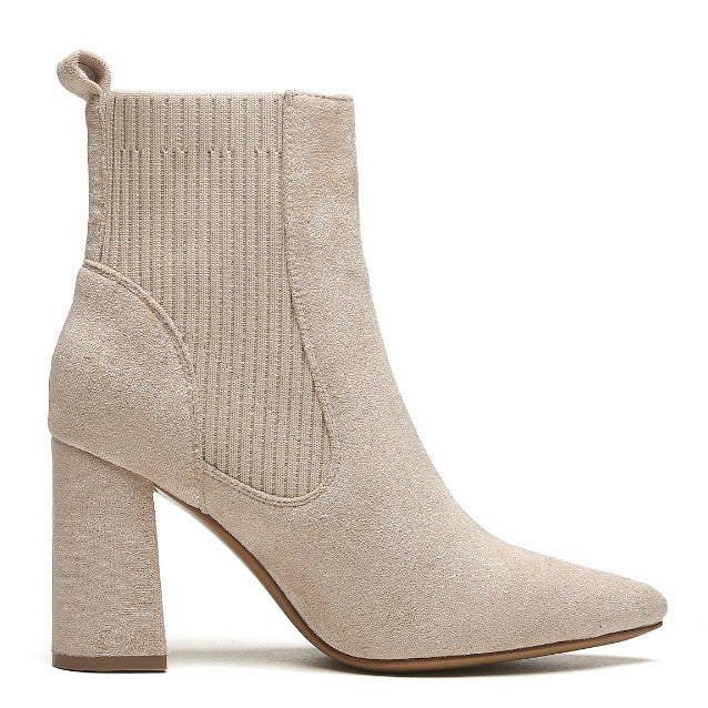 Smile Favorites Enkellaarsjes Beige suedine