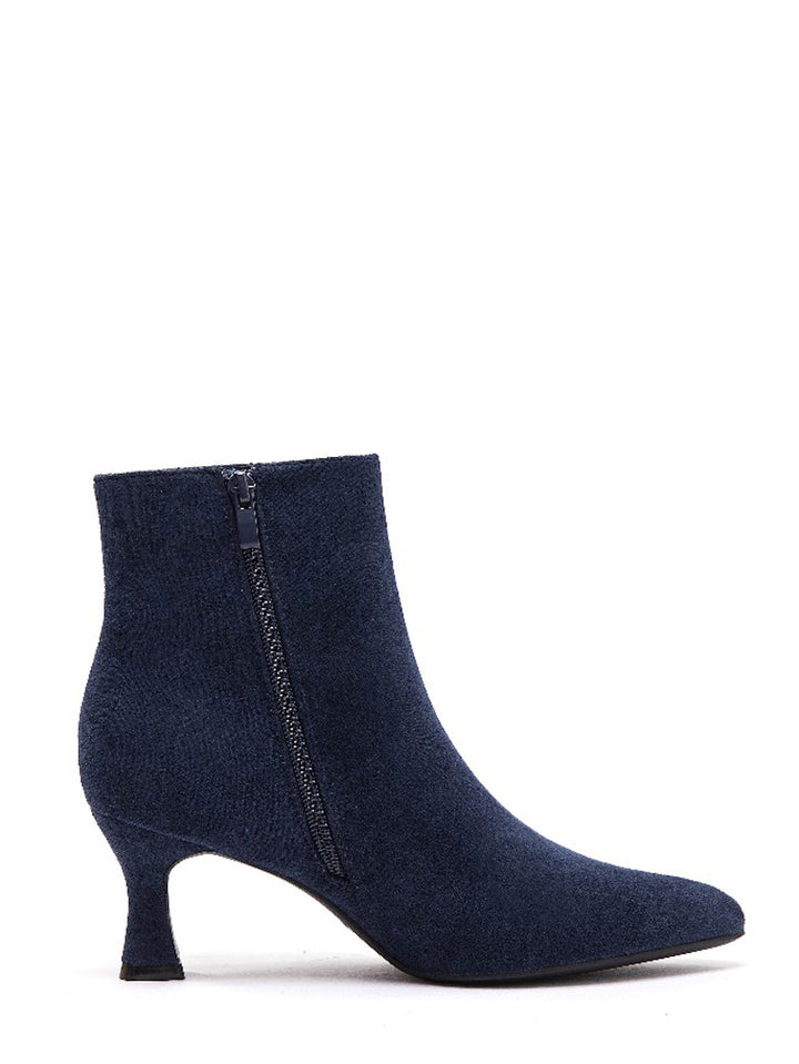 Smile Favorites Enkellaarsjes Donker Blauw Suedine Basic