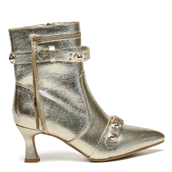Smile Favorites Enkellaarsjes Goud Studded Zip