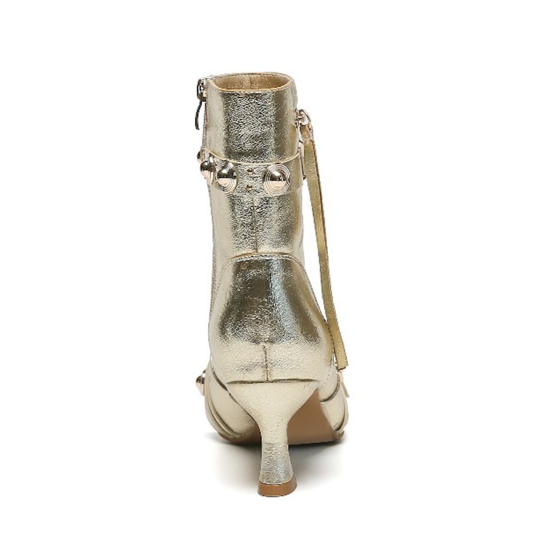 Smile Favorites Enkellaarsjes Goud Studded Zip