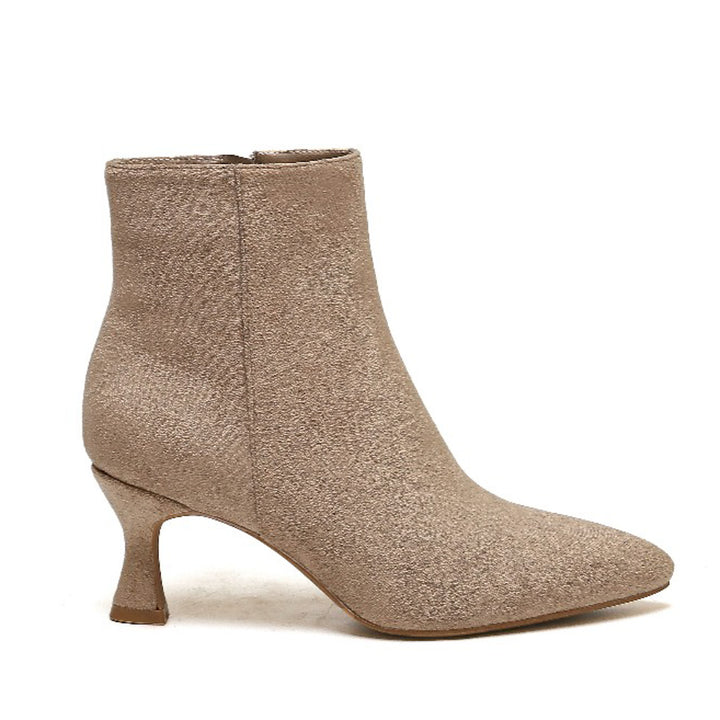 Smile Favorites Enkellaarsjes Khaki Suedine Basic