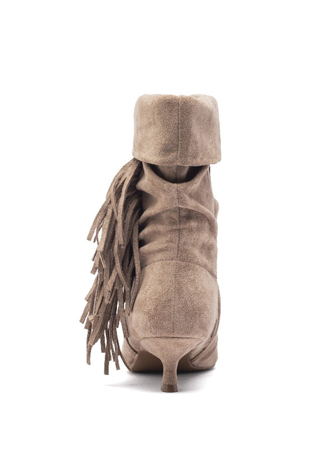Smile Favorites Enkellaarsjes Khaki Suedine Franjes