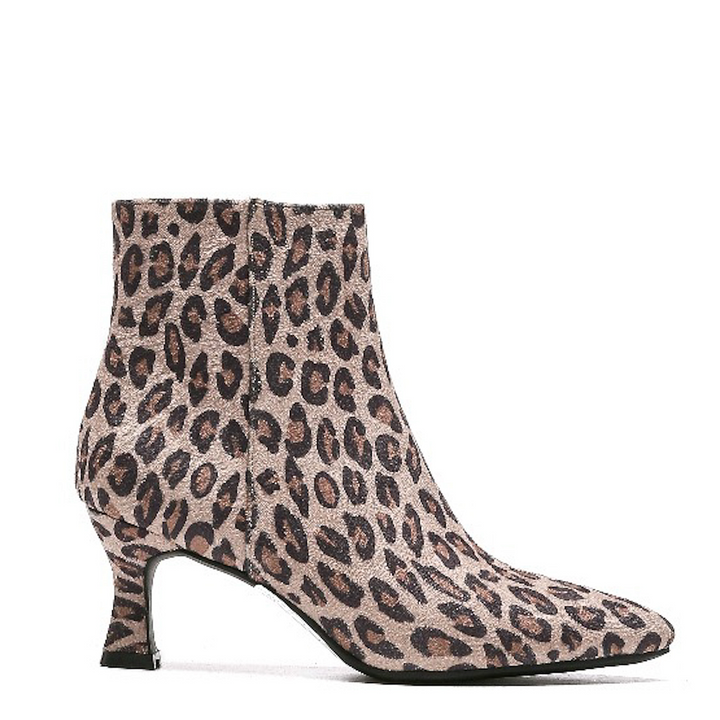 Smile Favorites Enkellaarsjes Leopard Suedine Basic