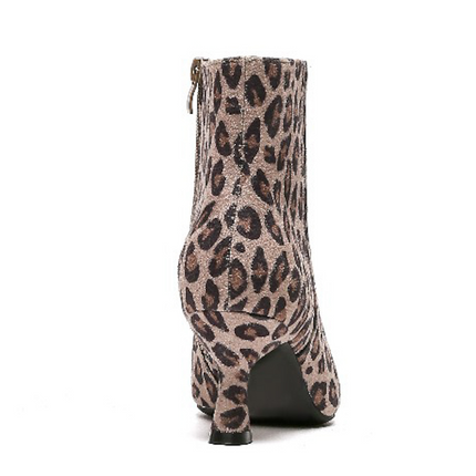 Smile Favorites Enkellaarsjes Leopard Suedine Basic