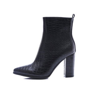 Smile Favorites Enkellaarsjes Zwart Croc