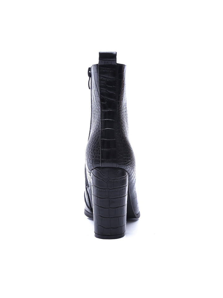 Smile Favorites Enkellaarsjes Zwart Croc