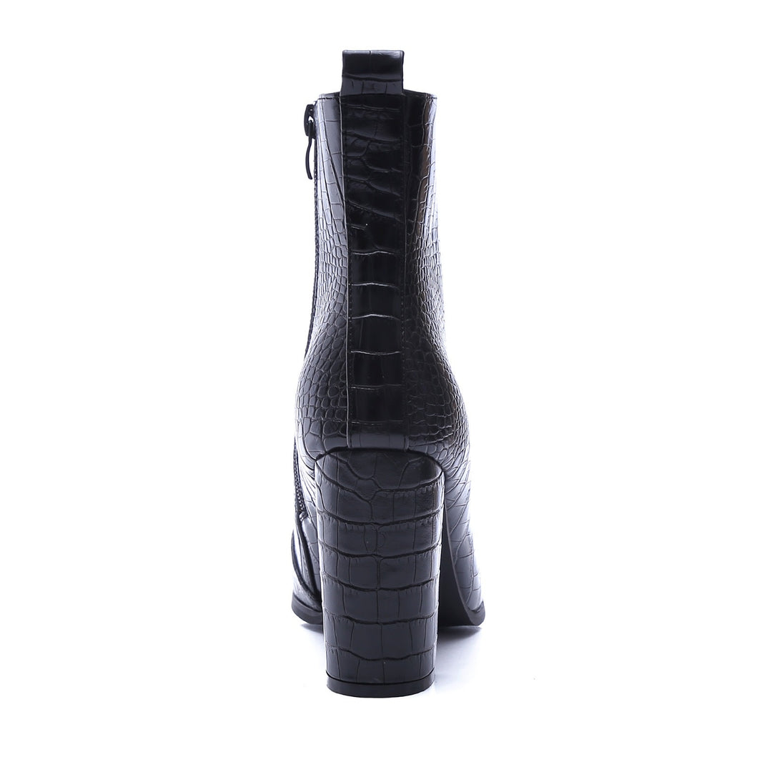 Smile Favorites Enkellaarsjes Zwart Croc