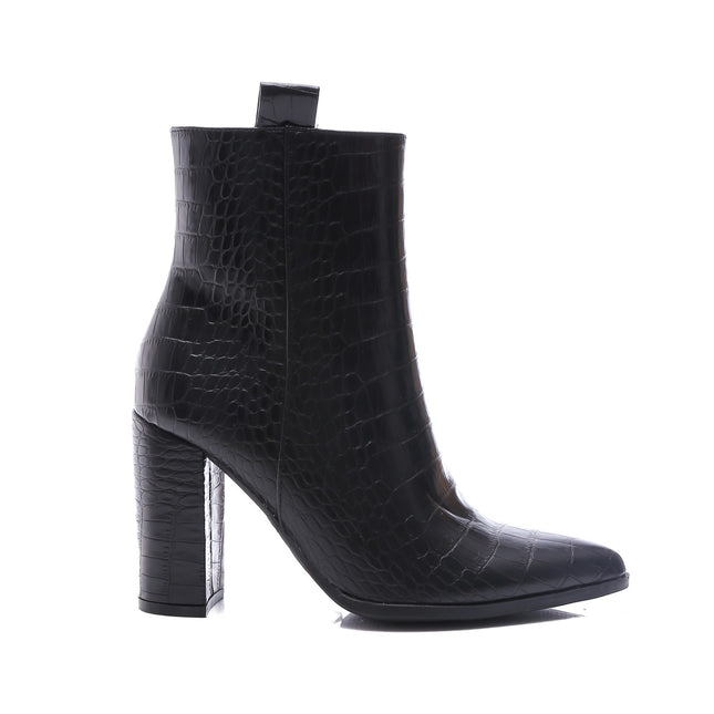 Smile Favorites Enkellaarsjes Zwart Croc