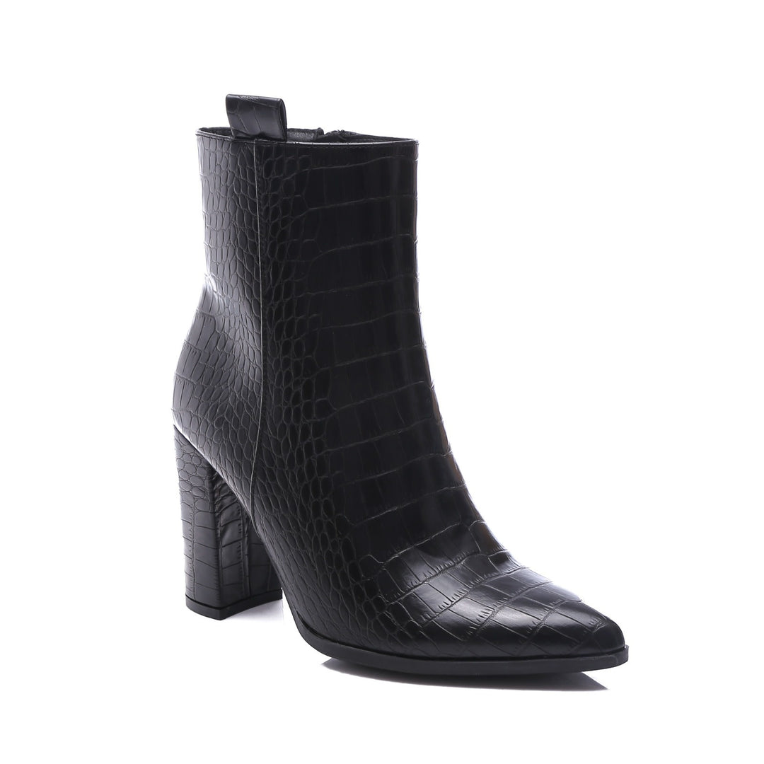 Smile Favorites Enkellaarsjes Zwart Croc