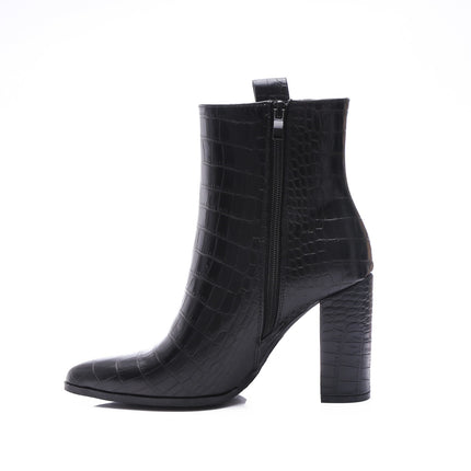 Smile Favorites Enkellaarsjes Zwart Croc