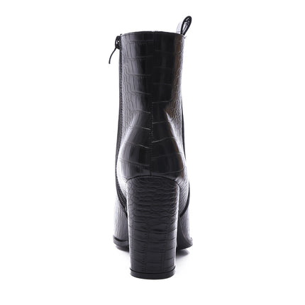 Smile Favorites Enkellaarsjes Zwart Croc