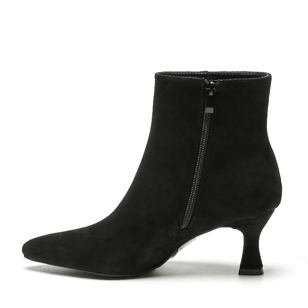 Smile Favorites Enkellaarsjes Zwart Suedine Basic