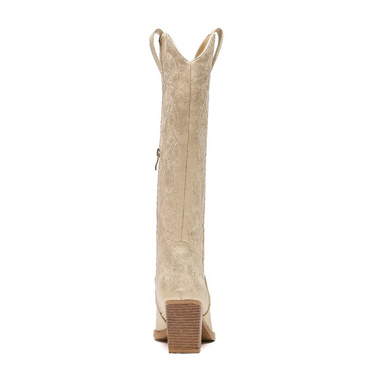 Smile Favorites Hoge Cowboylaarzen Goud Spray Stiksels