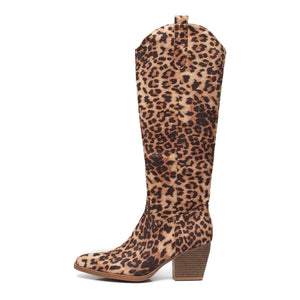 Smile Favorites Hoge Cowboylaarzen Leopard Print