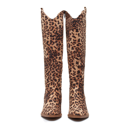 Smile Favorites Hoge Cowboylaarzen Leopard Print