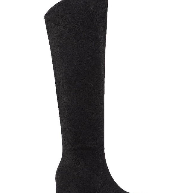 Smile Favorites Hoge Laarzen Zwart Suedine
