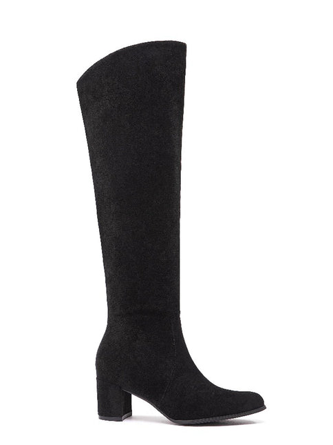 Smile Favorites Hoge Laarzen Zwart Suedine